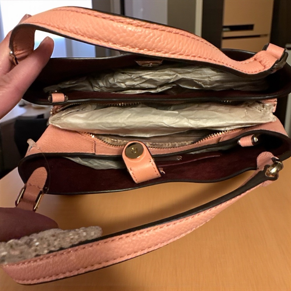 Kate Spade Blush Shoulder Bag/tote with Bow Accent - Picture 7 of 15